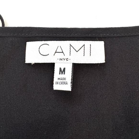 Cami NYC Women 100% Silk Adjustable Spaghetti Strap Camisole Top Black - Picture 3 of 13